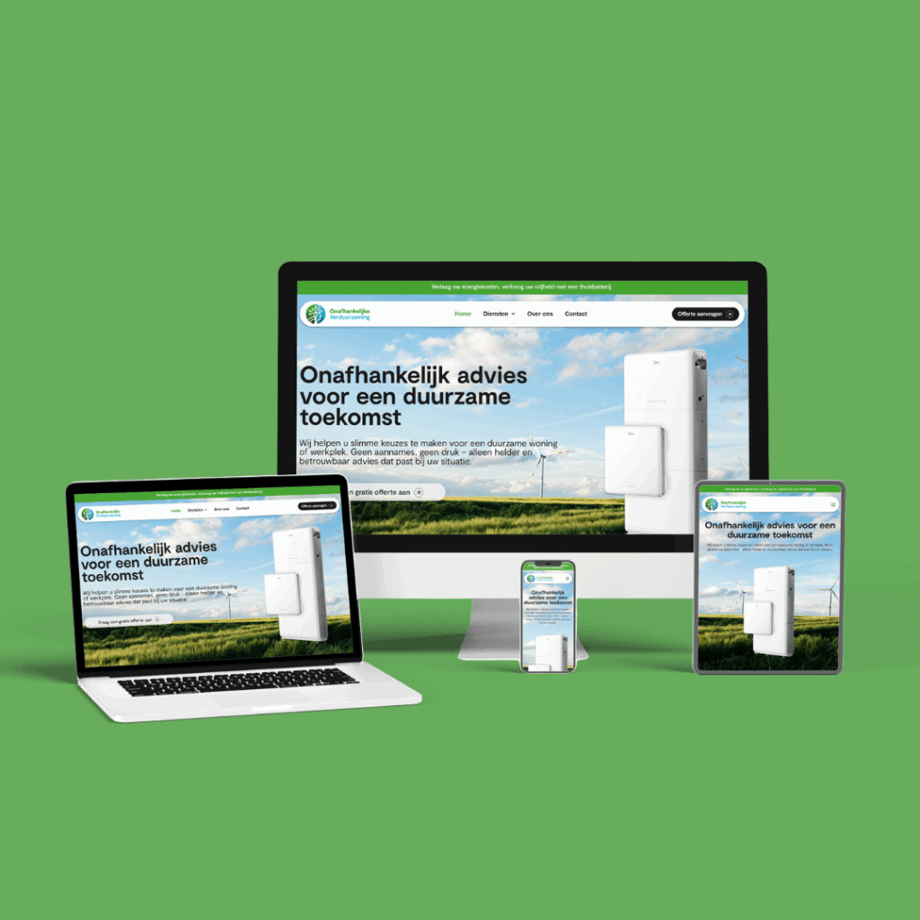 Laat een website maken 25 Onafhankelijke Verduurzaming 2