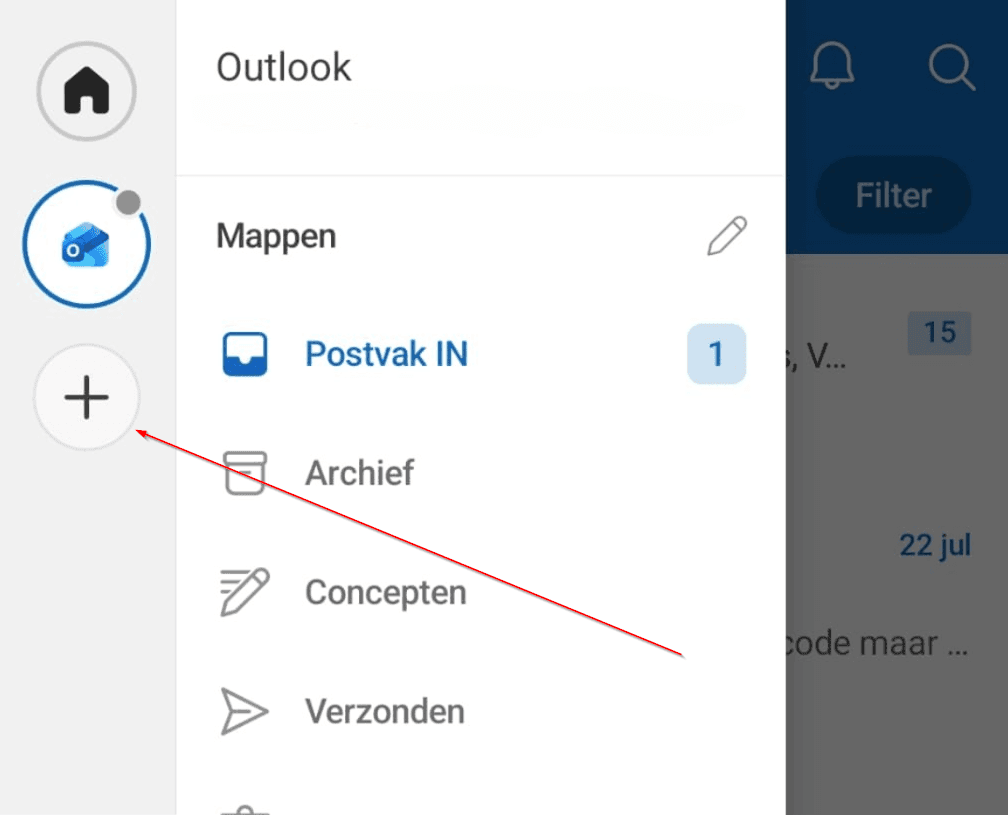 e mail account toevoegen aan de outlook app android stap 2